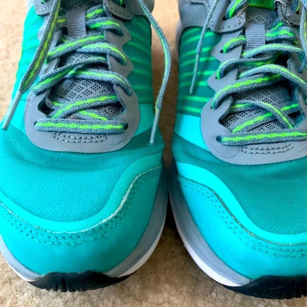 Nike Teal And Gray Dual Fusion X Running Shoes Size 6.5